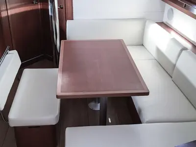 Salon of Cancan, a Beneteau Oceanis 45 sailboat at Tivat, Montenegro