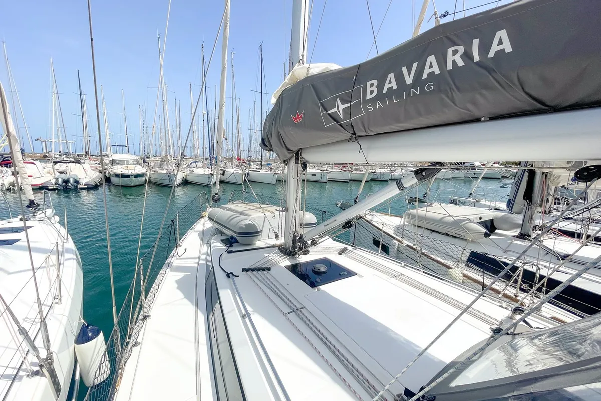 Deck of Alaia, a Bavaria C38 sailboat at Plan-d'Aups-Sainte-Baume, France