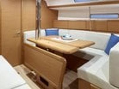 Salon of Oceanis 38 Classic, a Beneteau Oceanis 38 sailboat at Cannigione, Italy