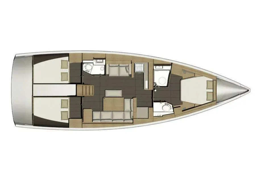 Fantasea, a Dufour 460 Grand Large sailboat at Lefkada, Greece