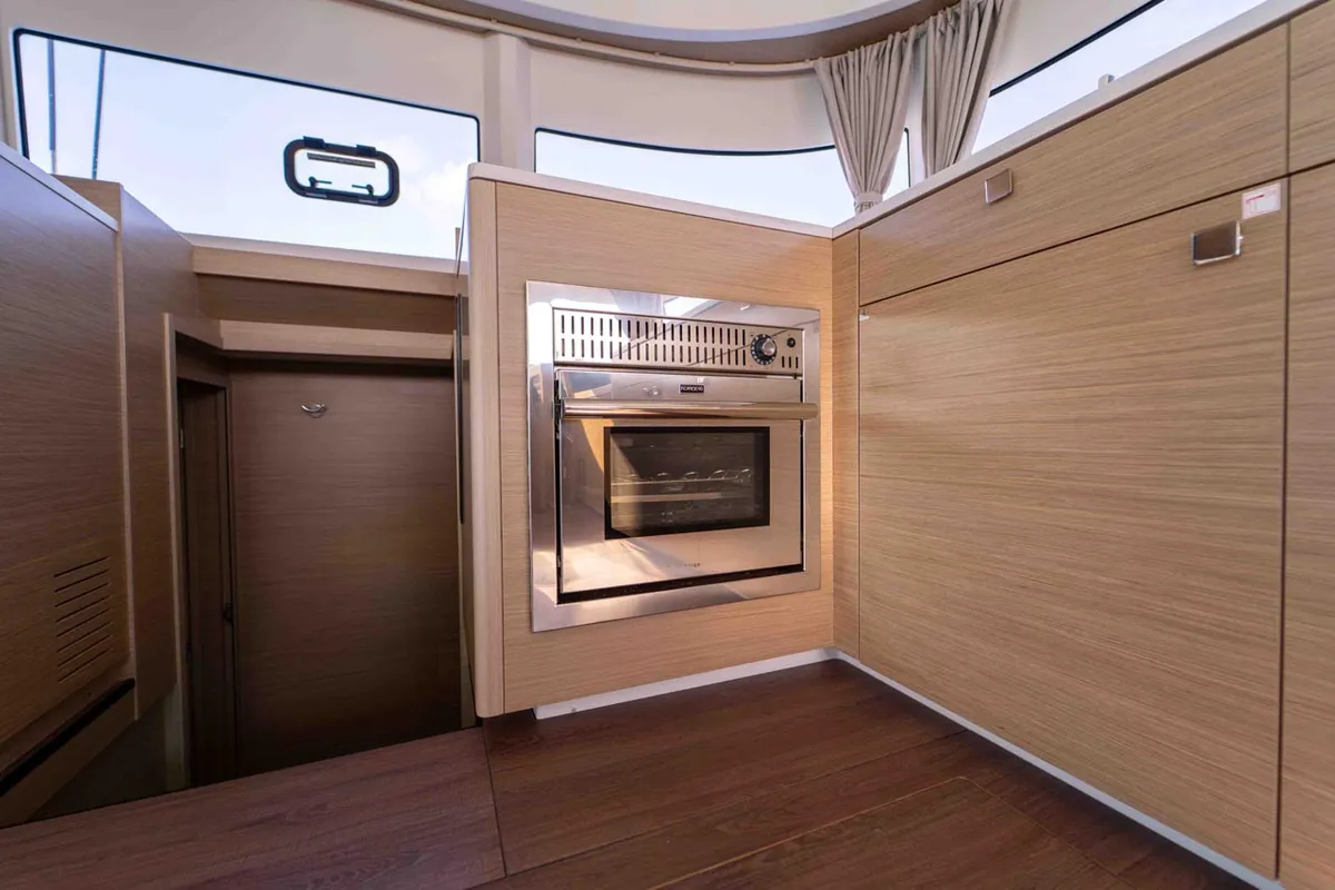 Galley of Lotti, a Lagoon 43 catamaran at Grad Šibenik, Croatia