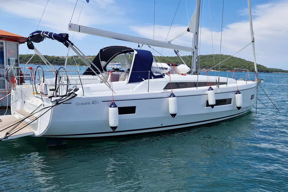 Exterior view of Sali, a Beneteau Oceanis 40.1 sailboat at Medulin, Croatia
