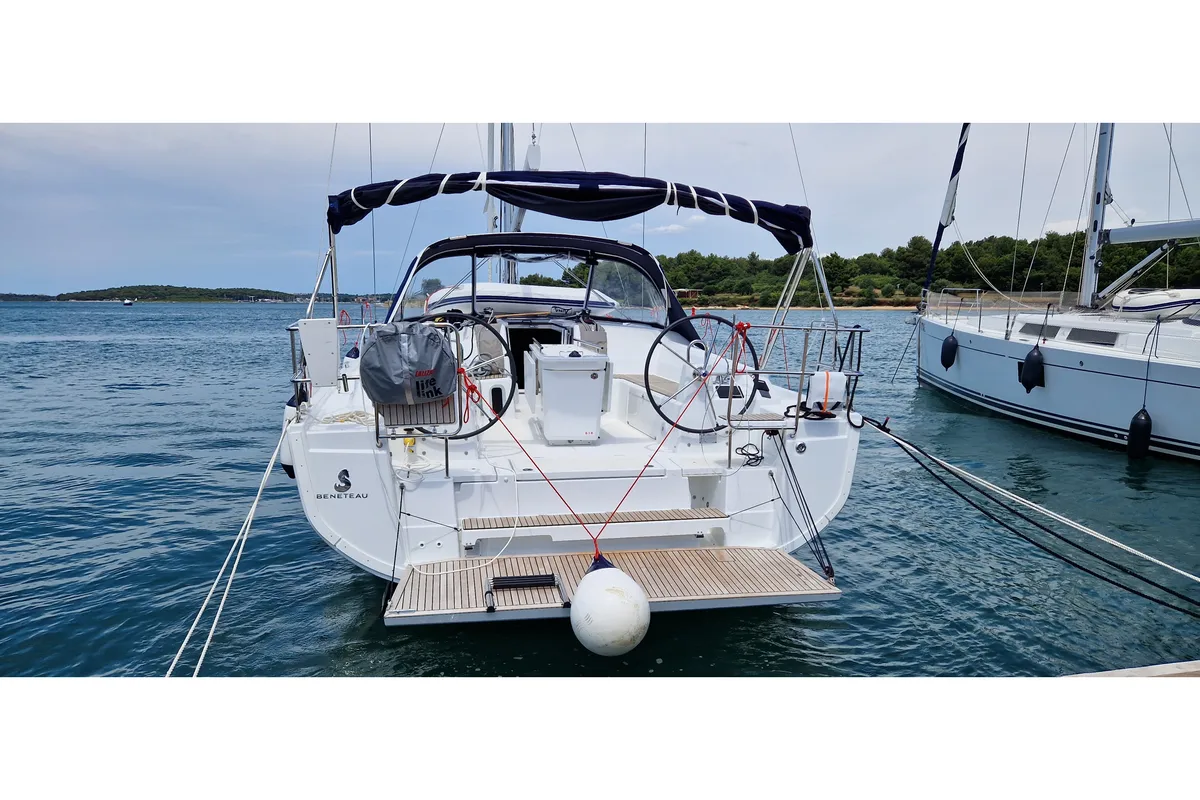 Exterior view of Sali, a Beneteau Oceanis 40.1 sailboat at Medulin, Croatia