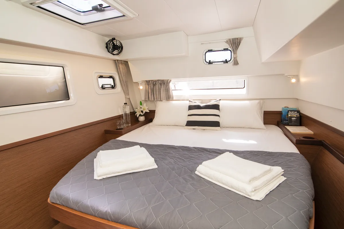 Cabin on Ionas, a Lagoon 42 catamaran at Municipal Unit of Rhodes, Greece