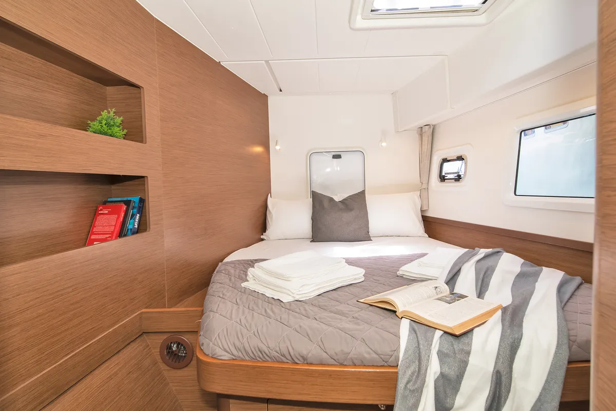Cabin on Ionas, a Lagoon 42 catamaran at Municipal Unit of Rhodes, Greece