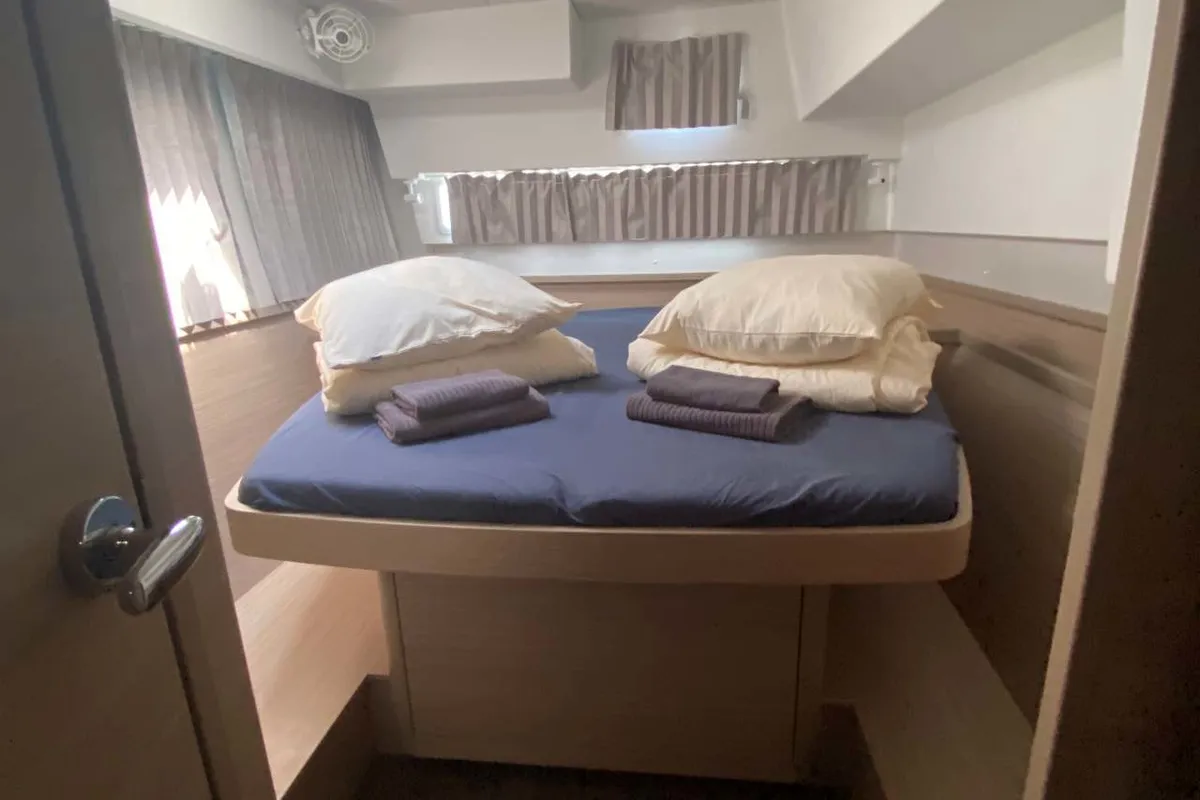 Cabin on Hanselli, a Lagoon 42 catamaran at Trogir, Croatia