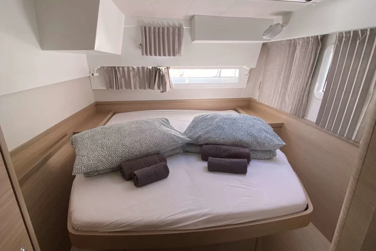 Cabin on Hanselli, a Lagoon 42 catamaran at Trogir, Croatia