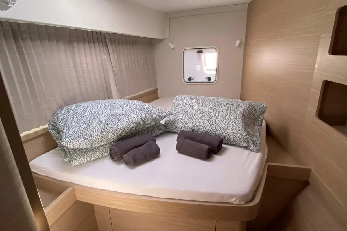 Cabin on Hanselli, a Lagoon 42 catamaran at Trogir, Croatia