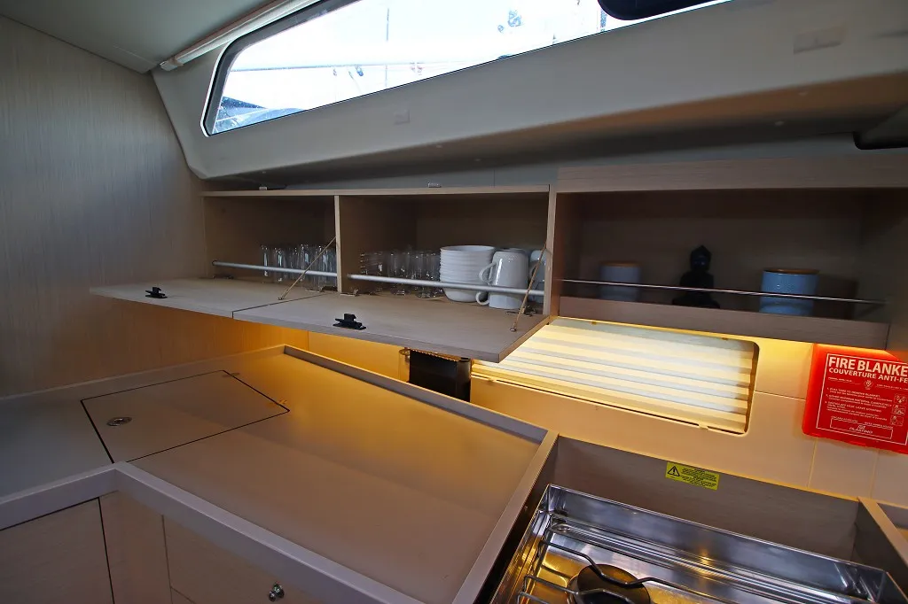 Galley of Liberty, a Beneteau Oceanis 46.1 sailboat at Općina Rogoznica, Croatia
