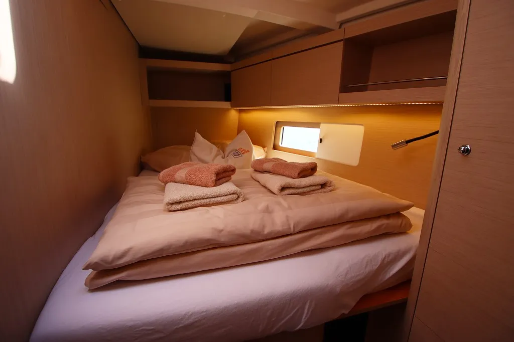 Cabin on Liberty, a Beneteau Oceanis 46.1 sailboat at Općina Rogoznica, Croatia