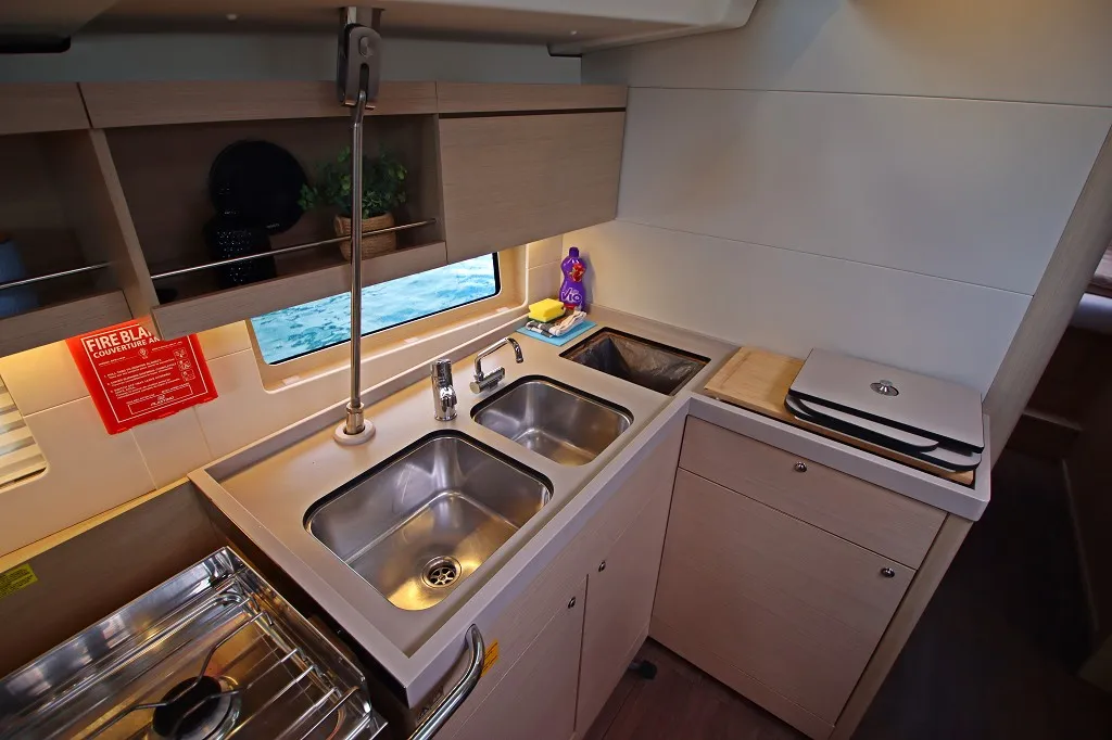 Galley of Liberty, a Beneteau Oceanis 46.1 sailboat at Općina Rogoznica, Croatia