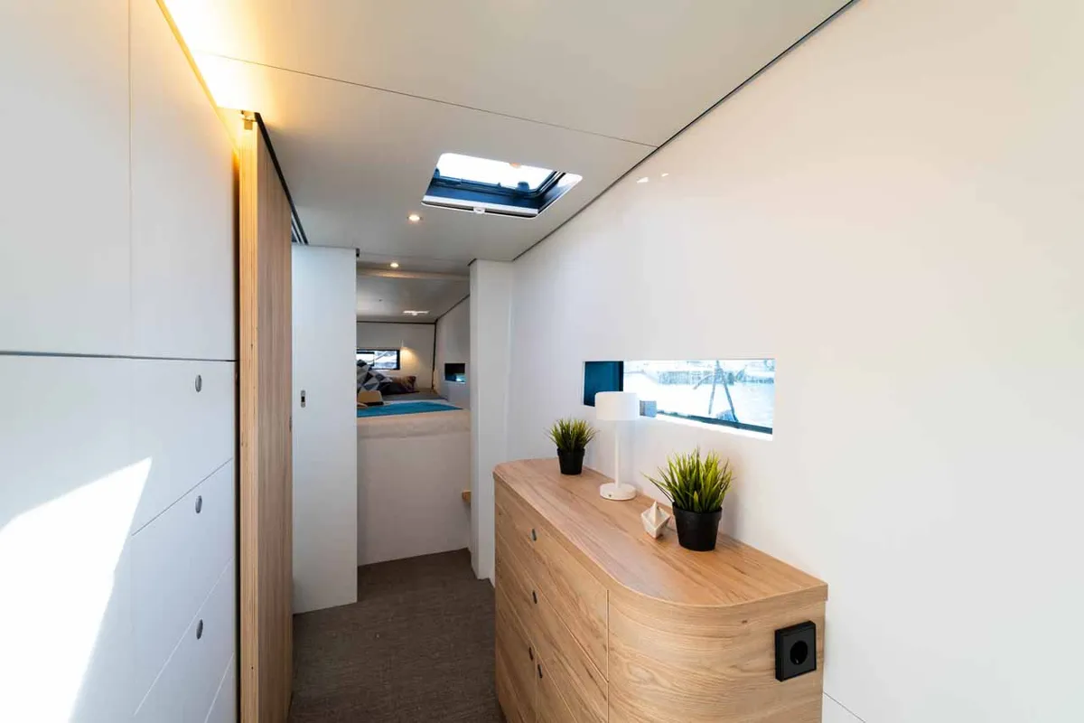 Silence, a Vaan R4 Electric catamaran at Grad Šibenik, Croatia