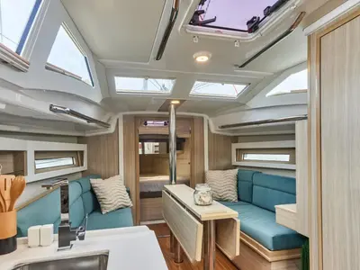 Salon of Gea, a Northman Maxus 35 sailboat at Grad Biograd na Moru, Croatia