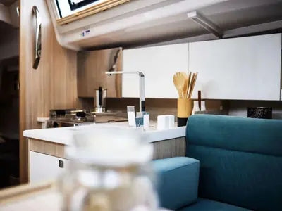Galley of Gea, a Northman Maxus 35 sailboat at Grad Biograd na Moru, Croatia