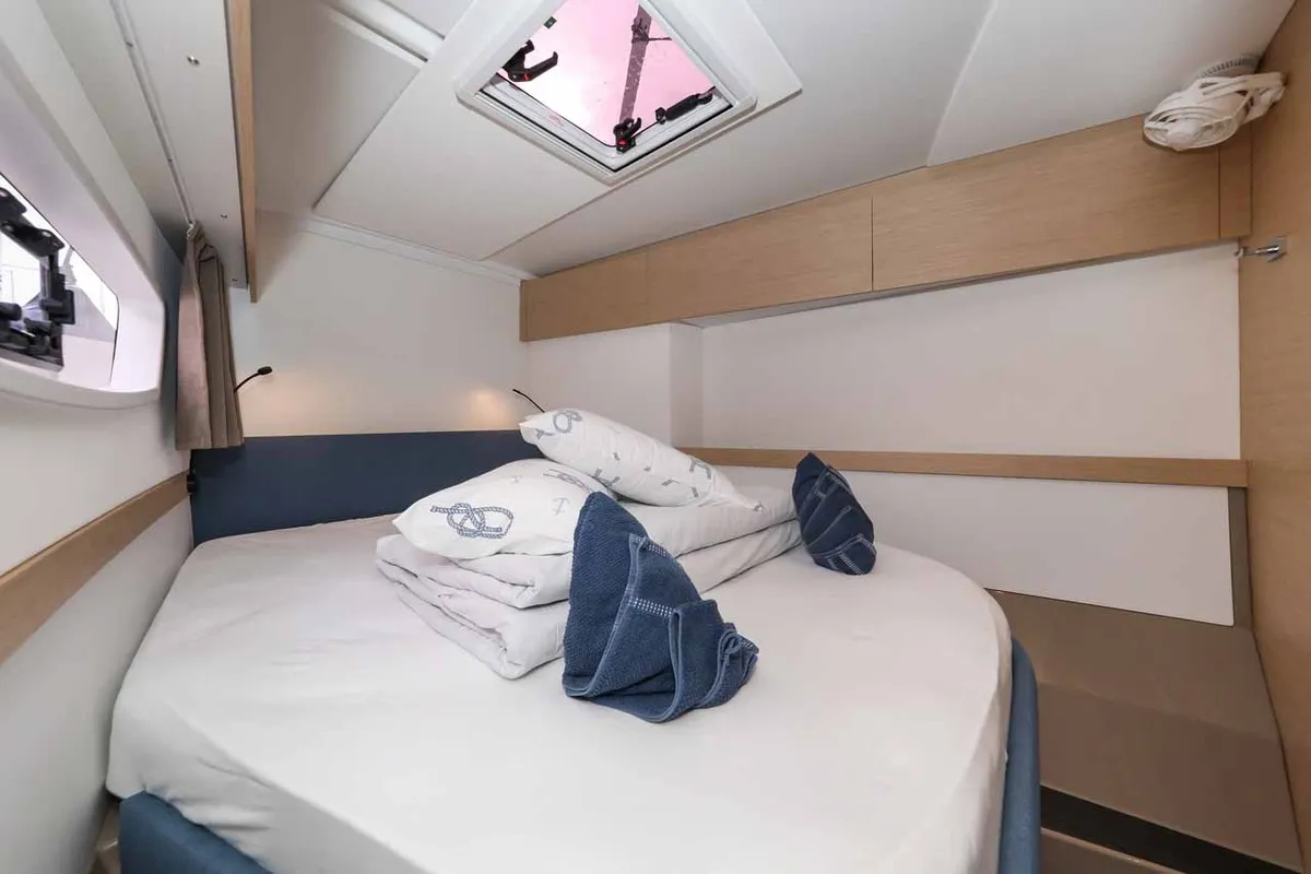 Cabin on Alchiba, a Fountaine Pajot Astrea 42 catamaran at Grad Trogir, Croatia