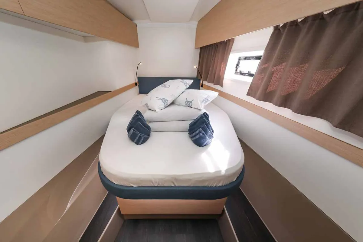 Cabin on Alchiba, a Fountaine Pajot Astrea 42 catamaran at Grad Trogir, Croatia