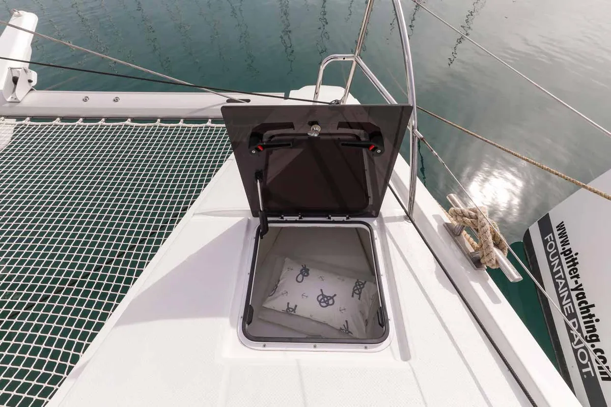 Alchiba, a Fountaine Pajot Astrea 42 catamaran at Grad Trogir, Croatia