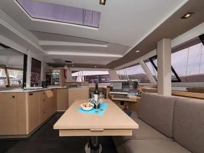 Galley of Alchiba, a Fountaine Pajot Astrea 42 catamaran at Grad Trogir, Croatia