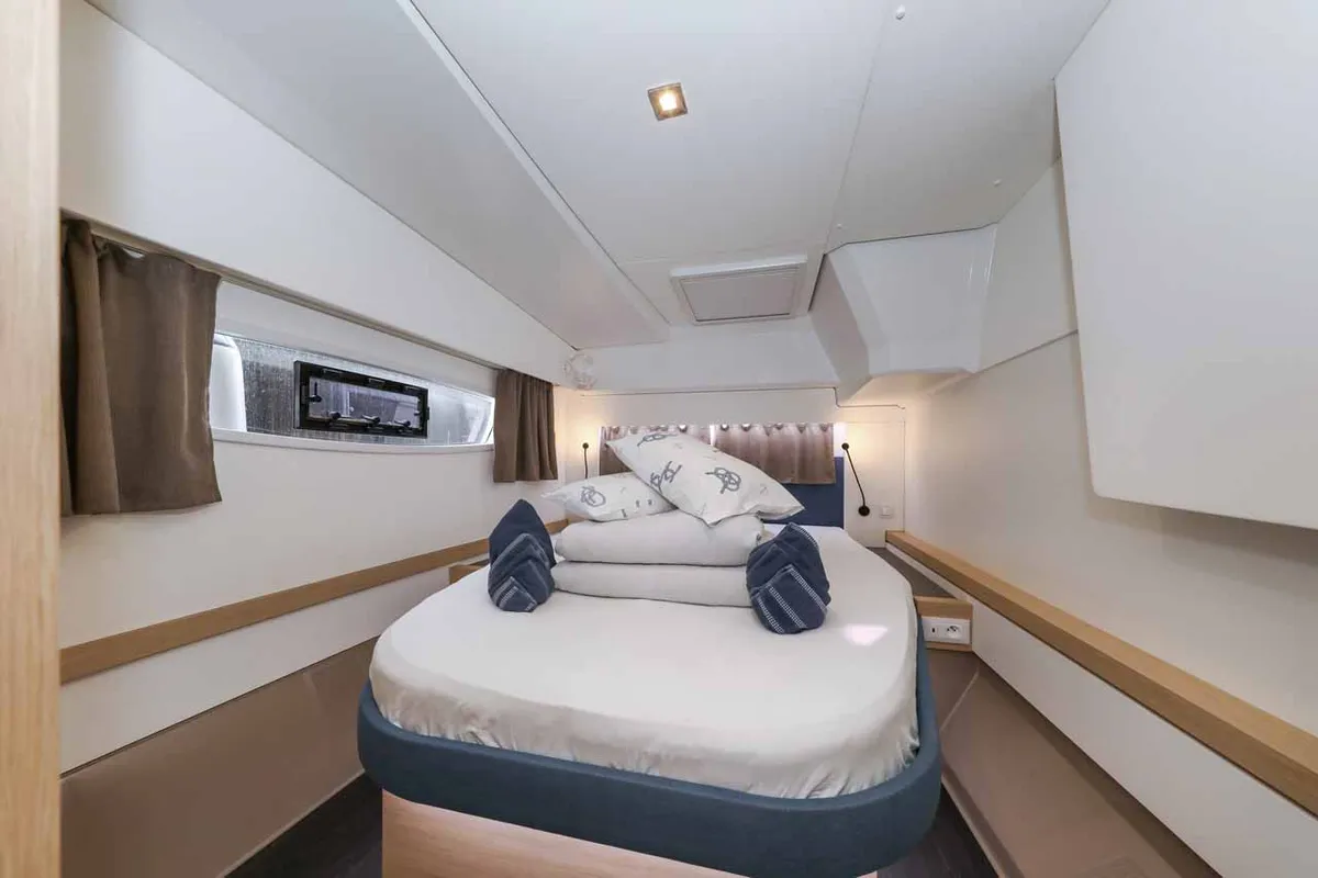 Cabin on Alchiba, a Fountaine Pajot Astrea 42 catamaran at Grad Trogir, Croatia