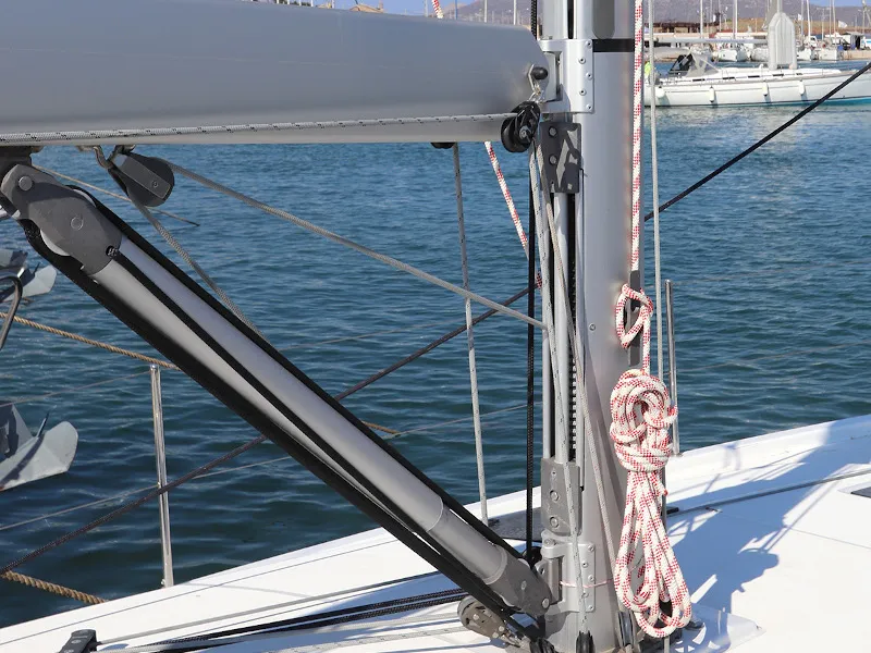 Aris, a Jeanneau Sun Odyssey 410 sailboat at Lavreotiki Municipal Unit, Greece