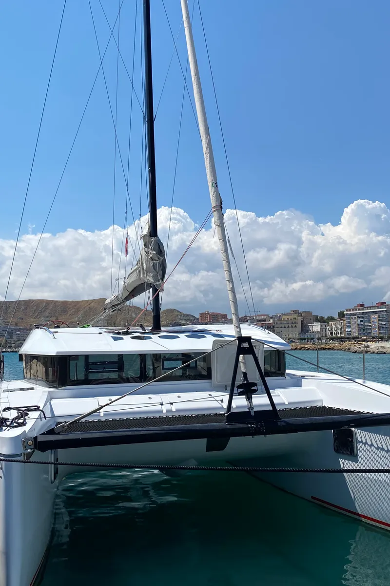 Exterior view of Veronchie, a Gulet Delta F40-XT catamaran at Zadar, Croatia