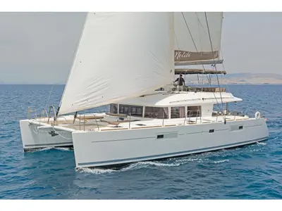 MELITI, a Lagoon 560 S2 catamaran at Piraeus, Greece