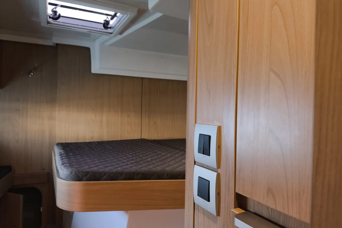 Cabin on Danae, a Bali Catspace catamaran at Ellomenos, Greece