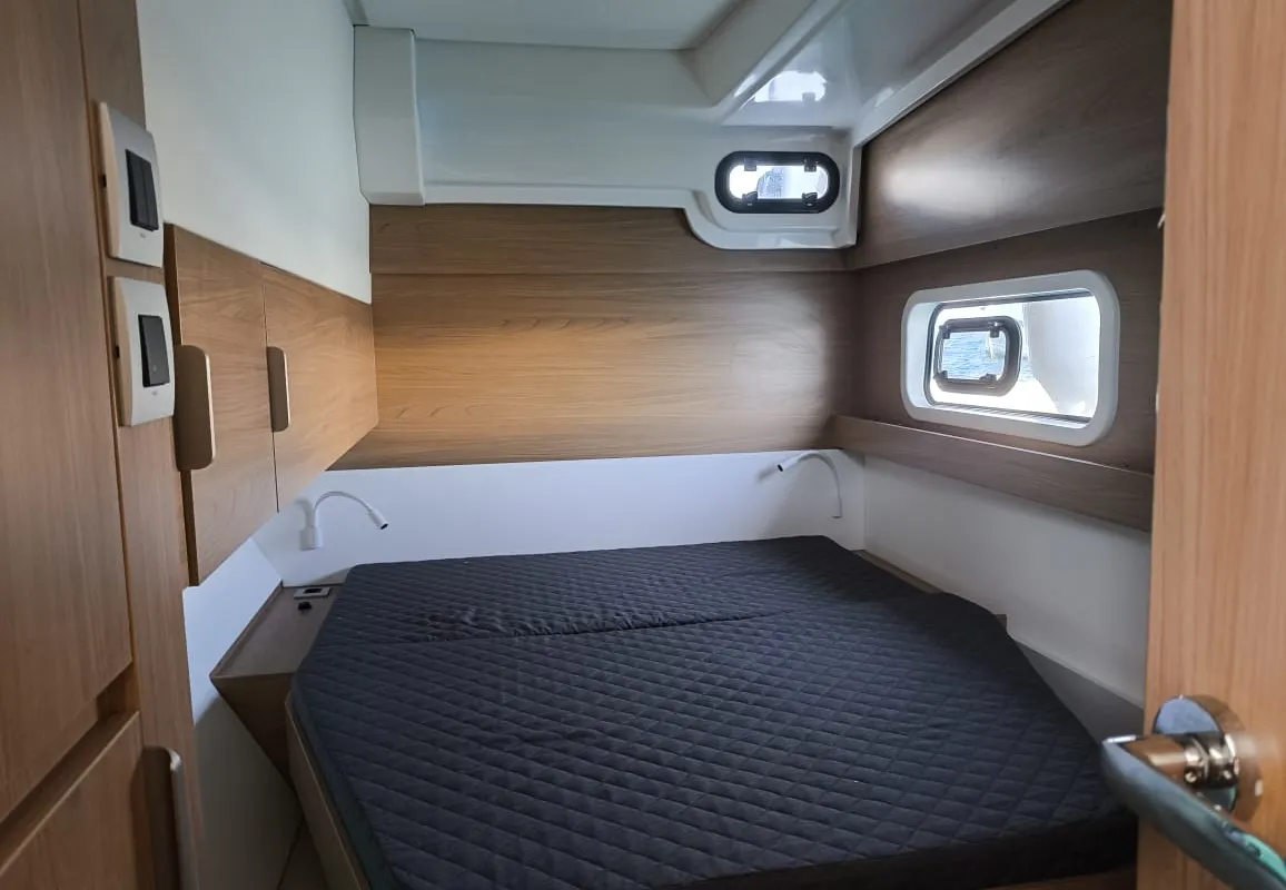 Cabin on Danae, a Bali Catspace catamaran at Ellomenos, Greece