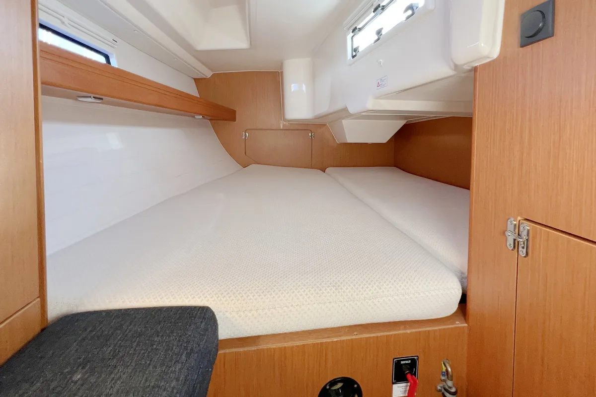 Cabin on Ramona, a Bavaria Cruiser 33 sailboat at Heiligenhafen, Germany