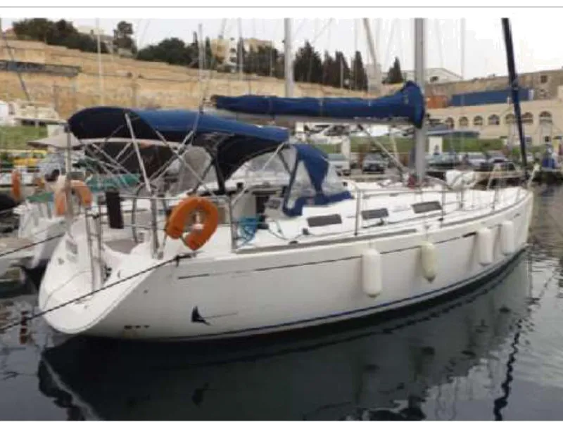 Exterior view of Skiros, a Dufour 365 sailboat at Kalkara, Malta