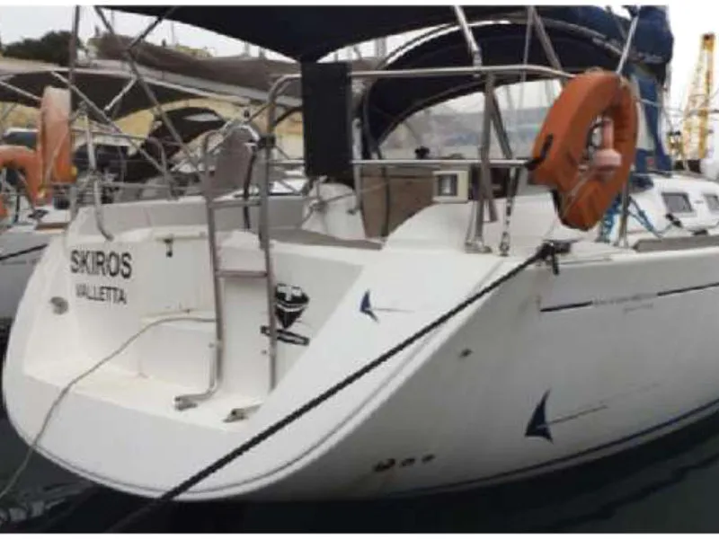Exterior view of Skiros, a Dufour 365 sailboat at Kalkara, Malta