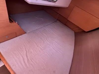Cabin on Expensive Toy, a Dufour 310 Grand Large sailboat at Palermo, Italy