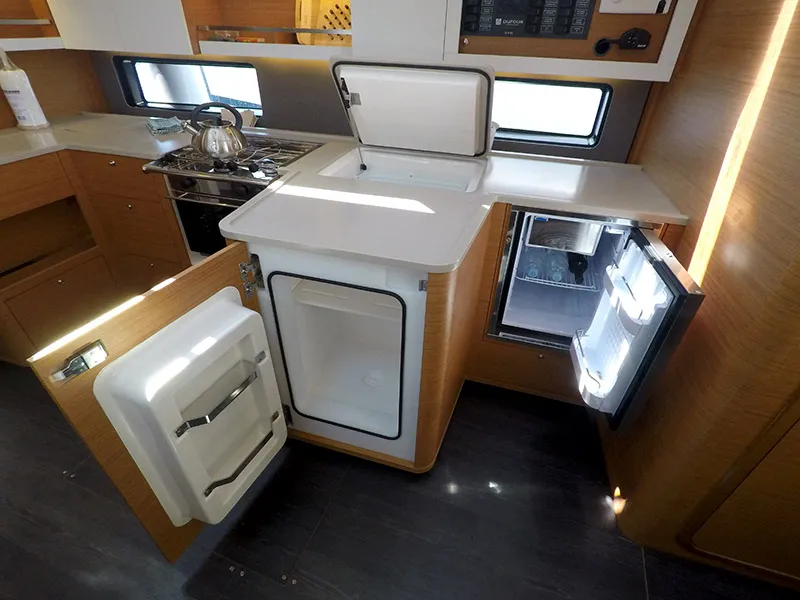 Galley of Dama, a Dufour 44 sailboat at Grad Šibenik, Croatia