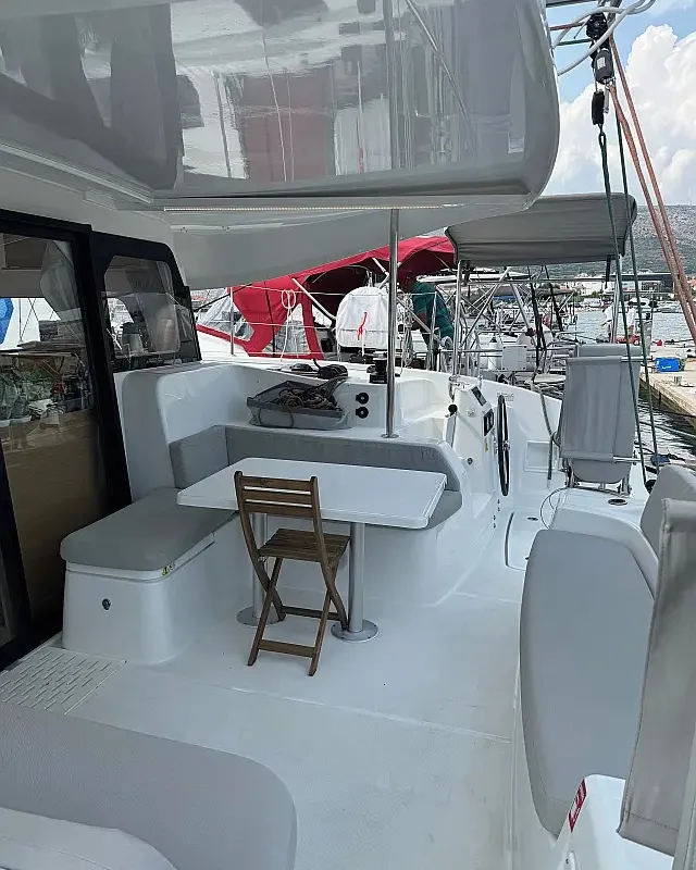 Cockpit of Spring & Fall, a Excess 11 catamaran at Grad Trogir, Croatia