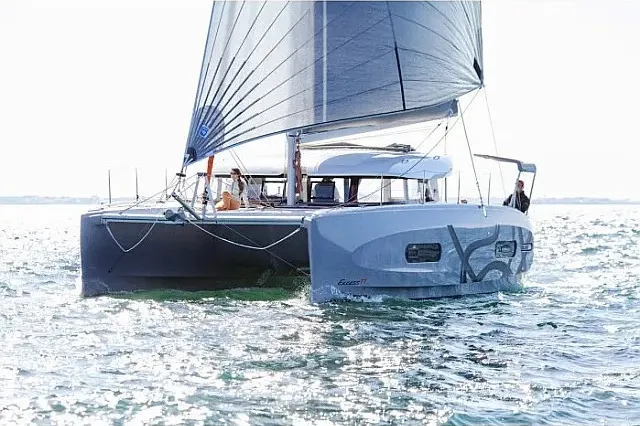 Exterior view of Spring & Fall, a Excess 11 catamaran at Grad Trogir, Croatia