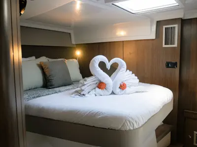 Cabin on Pinnacle Cat, a Bali Catspace catamaran at Parham Town, British Virgin Islands