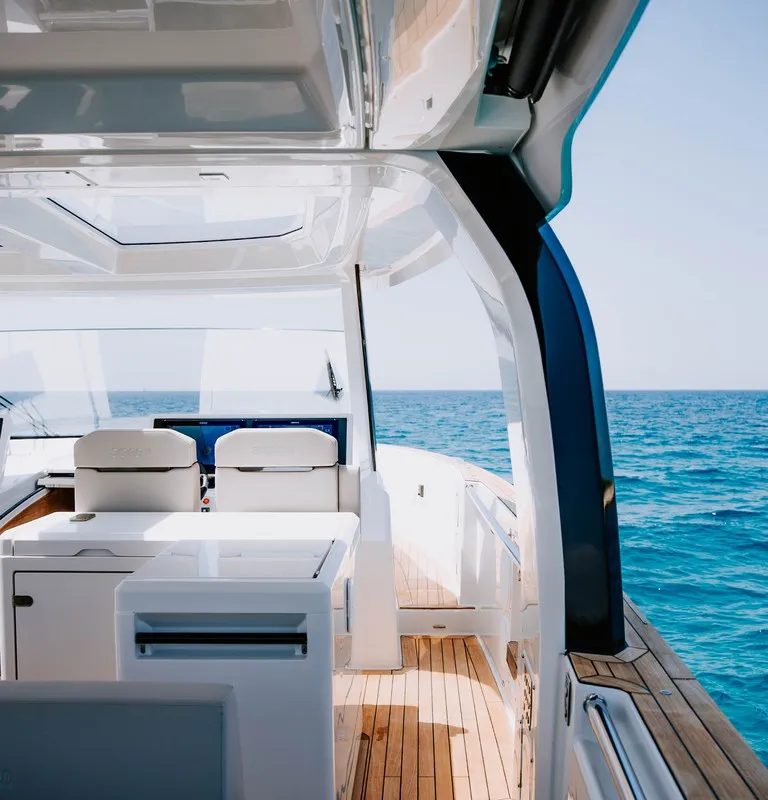 Alb 2, a Fjord 53 XL motor yacht at Podstrana - Miljevac, Croatia