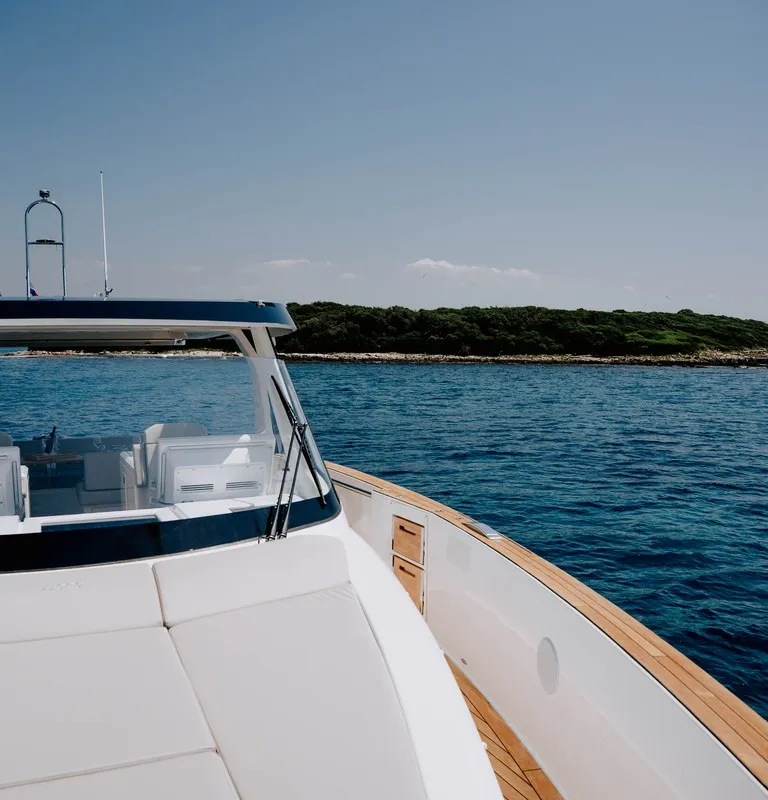 Alb 2, a Fjord 53 XL motor yacht at Podstrana - Miljevac, Croatia