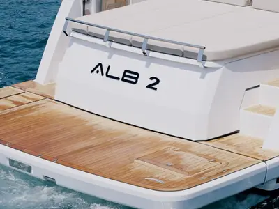 Alb 2, a Fjord 53 XL motor yacht at Podstrana - Miljevac, Croatia