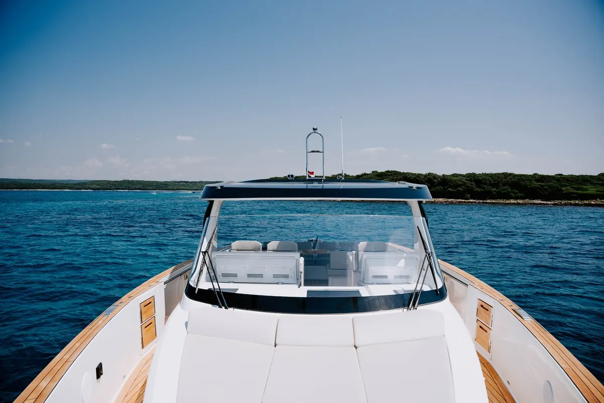 Alb 2, a Fjord 53 XL motor yacht at Podstrana - Miljevac, Croatia
