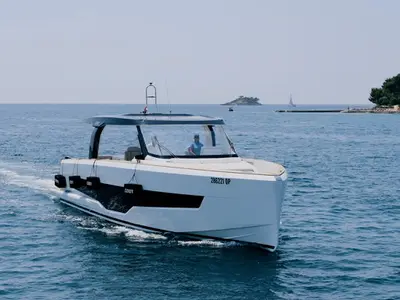 Alb 2, a Fjord 53 XL motor yacht at Podstrana - Miljevac, Croatia