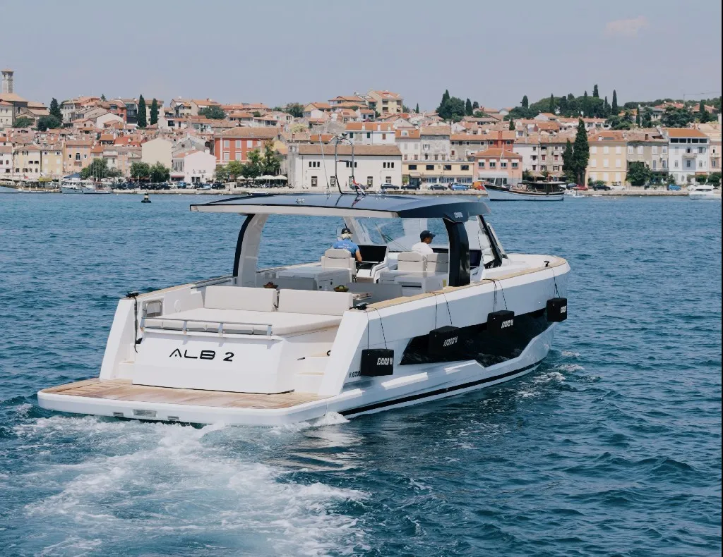 Alb 2, a Fjord 53 XL motor yacht at Podstrana - Miljevac, Croatia