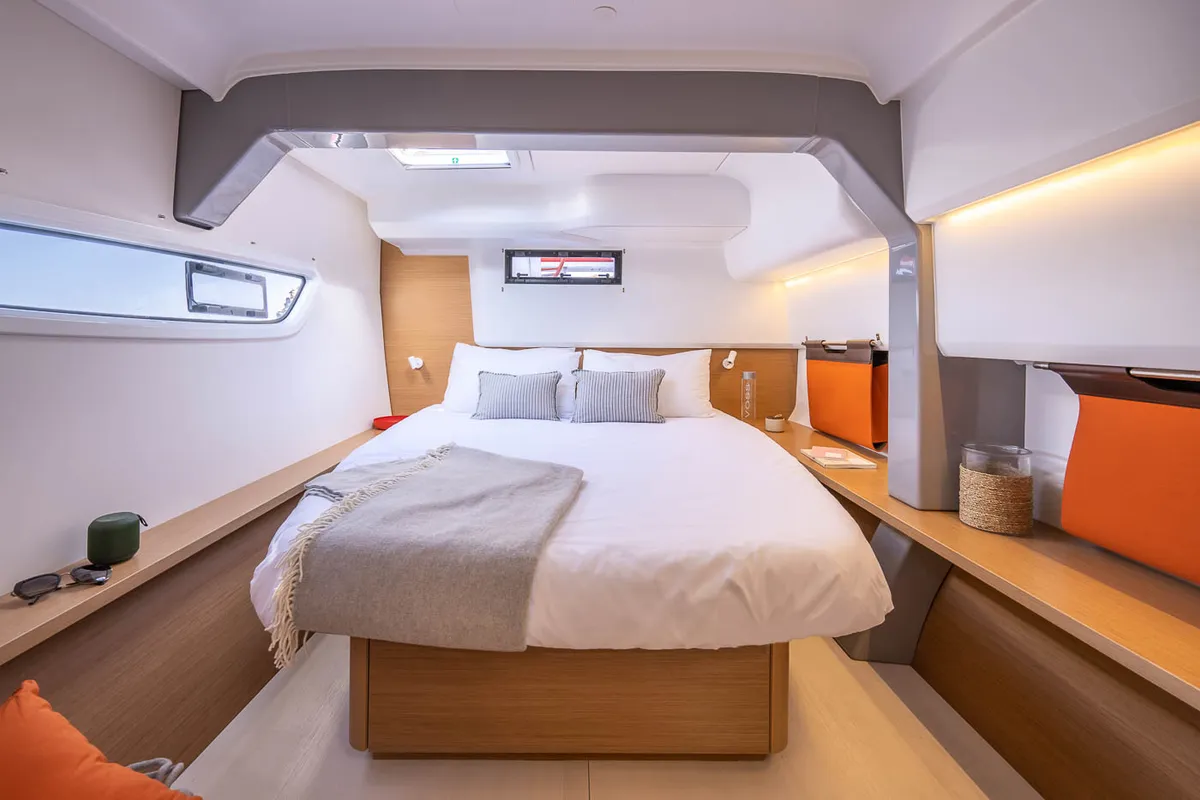 Cabin on Agape, a Excess 14 catamaran at Toulon, France