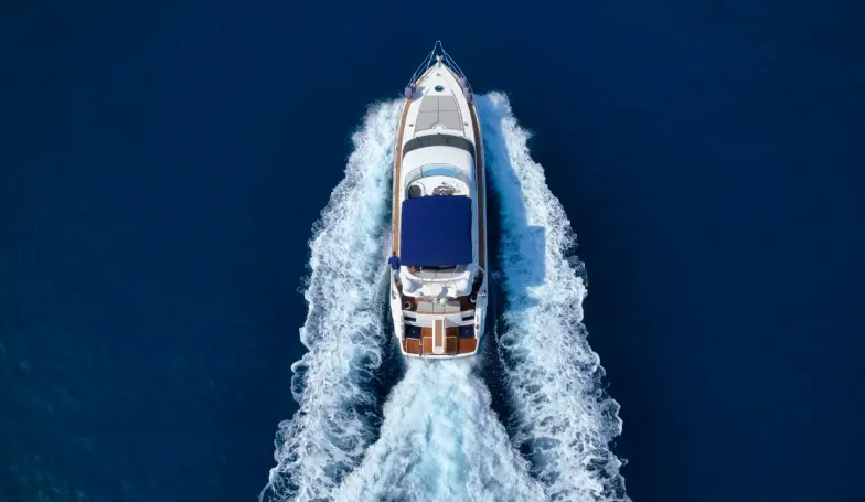 Paladino, a Fairline Squadron 55 motor yacht at Riposto, Italy