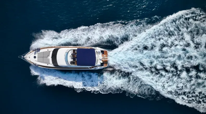 Paladino, a Fairline Squadron 55 motor yacht at Riposto, Italy