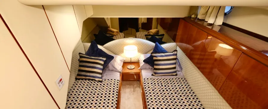 Paladino, a Fairline Squadron 55 motor yacht at Riposto, Italy