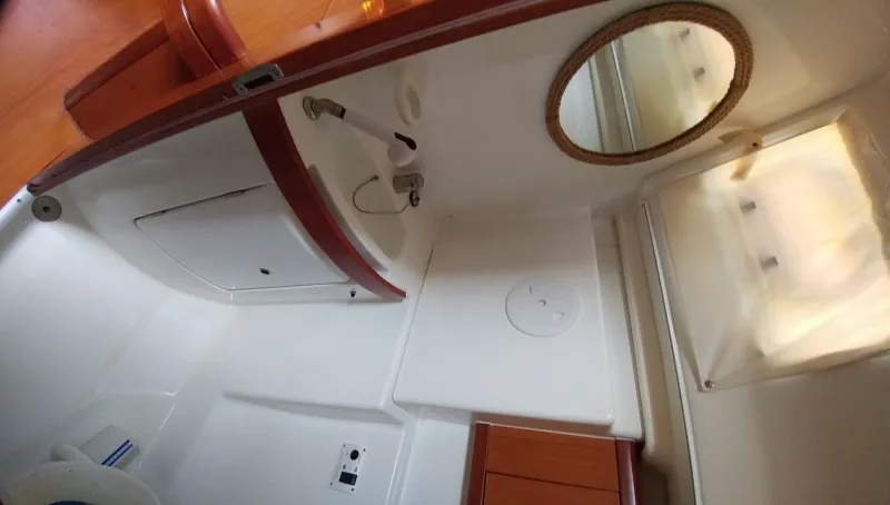 Head on Beluga, a Beneteau Oceanis 43 sailboat at Municipal Unit of Elefsina, Greece