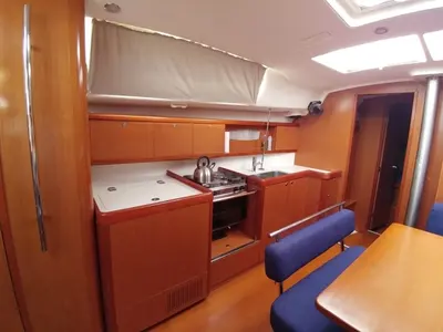 Galley of Beluga, a Beneteau Oceanis 43 sailboat at Municipal Unit of Elefsina, Greece