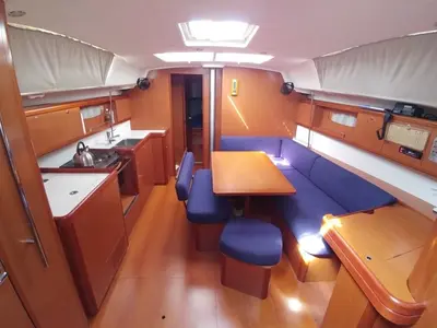 Salon of Beluga, a Beneteau Oceanis 43 sailboat at Municipal Unit of Elefsina, Greece