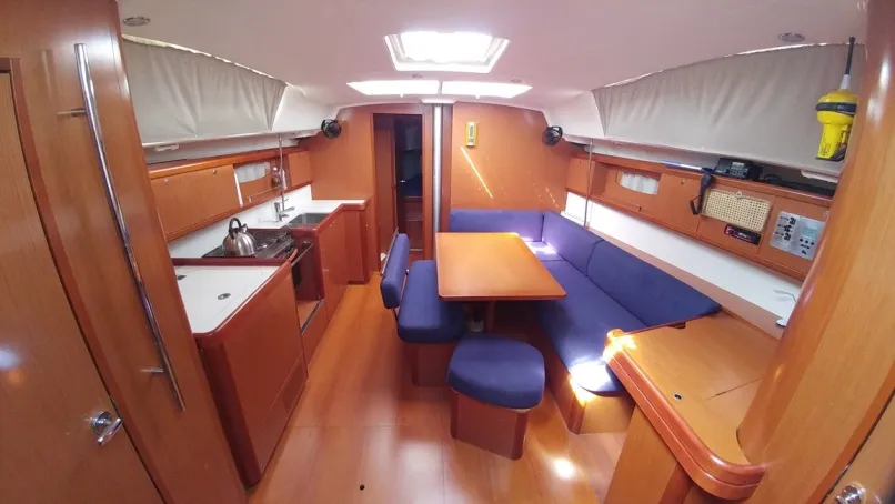 Salon of Beluga, a Beneteau Oceanis 43 sailboat at Municipal Unit of Elefsina, Greece